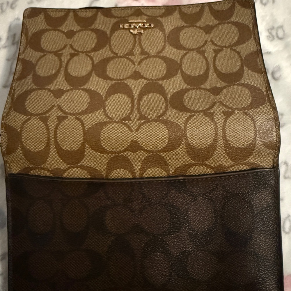 Coach Anna Foldover Clutch Crossbody Bag preowned - Picture 4 of 16